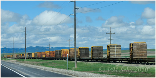 clouds and trains